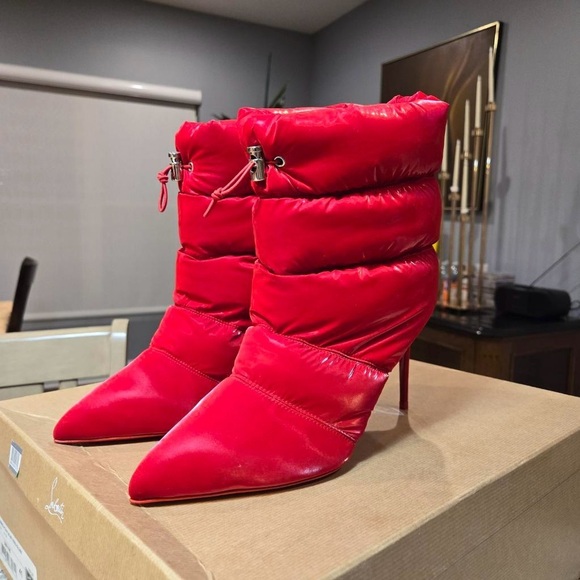 🔥 NEW Christian Louboutin Astro Pointue 85mm Puffer Booties Size 41 - Picture 11 of 14